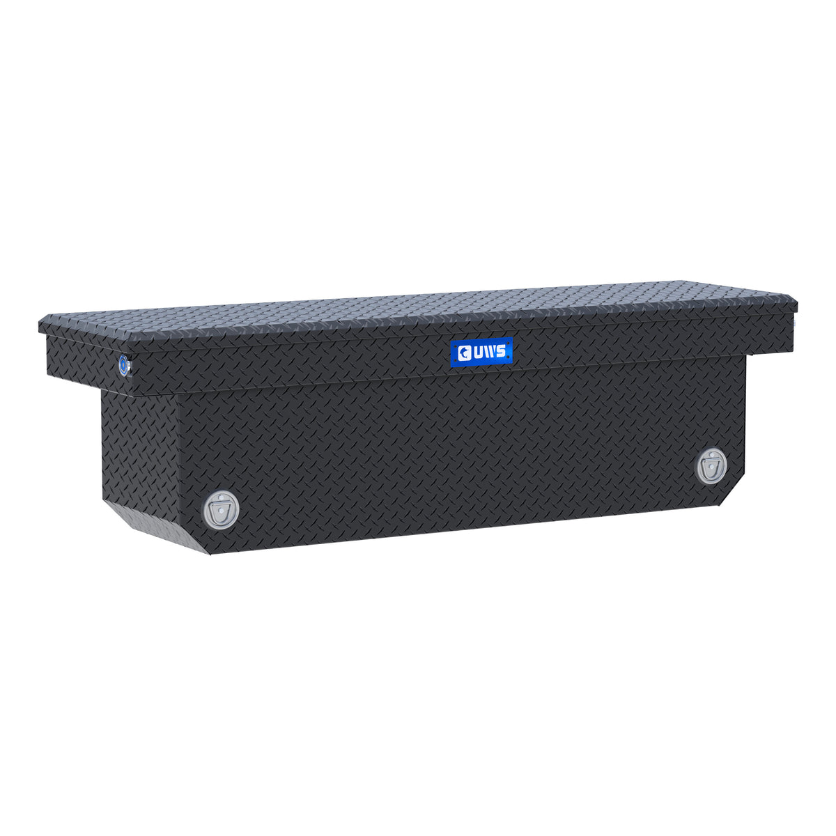 UWS TBSD-72-A-PB-MB Matte Black 72" Deep Angled Push Button Crossover Truck Tool Box