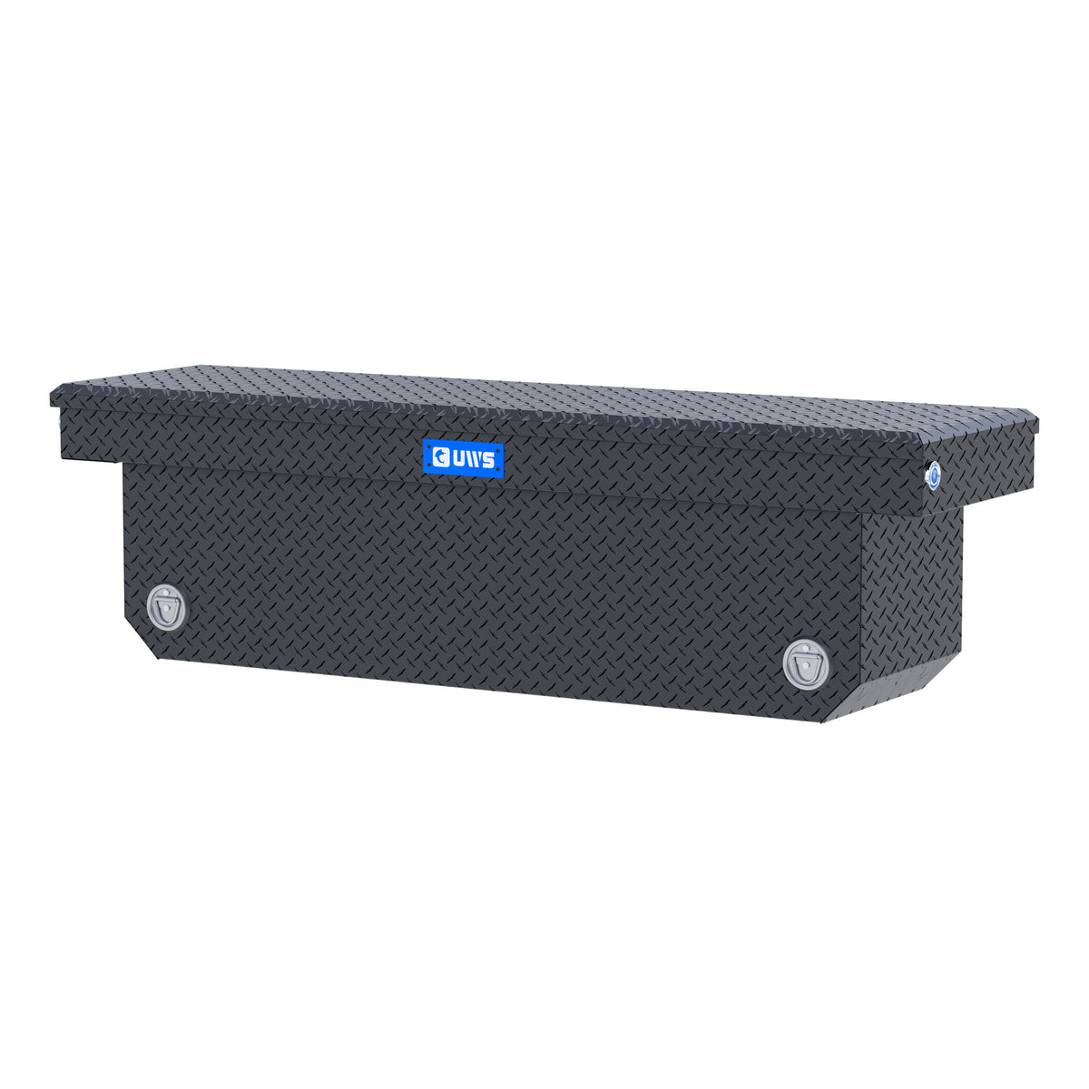 UWS TBSD-72-A-PB-MB Matte Black 72" Deep Angled Push Button Crossover Truck Tool Box