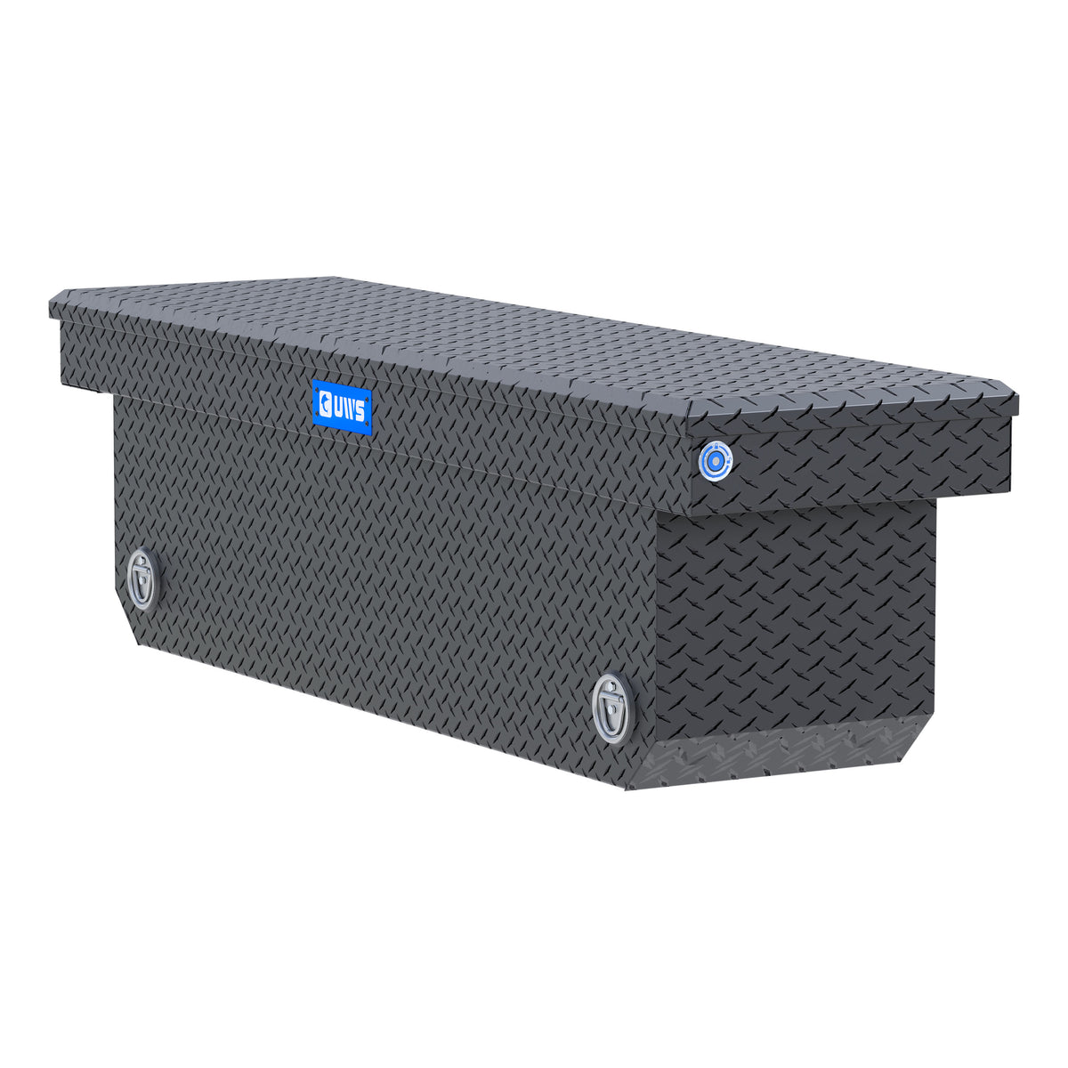 UWS TBSD-72-A-PB-MB Matte Black 72" Deep Angled Push Button Crossover Truck Tool Box