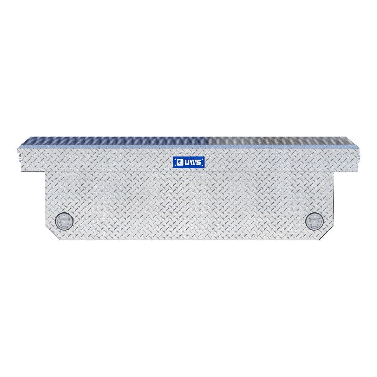 UWS TBSD-72-A-PB Bright Aluminum 72" Deep Angled Push Button Crossover Truck Tool Box