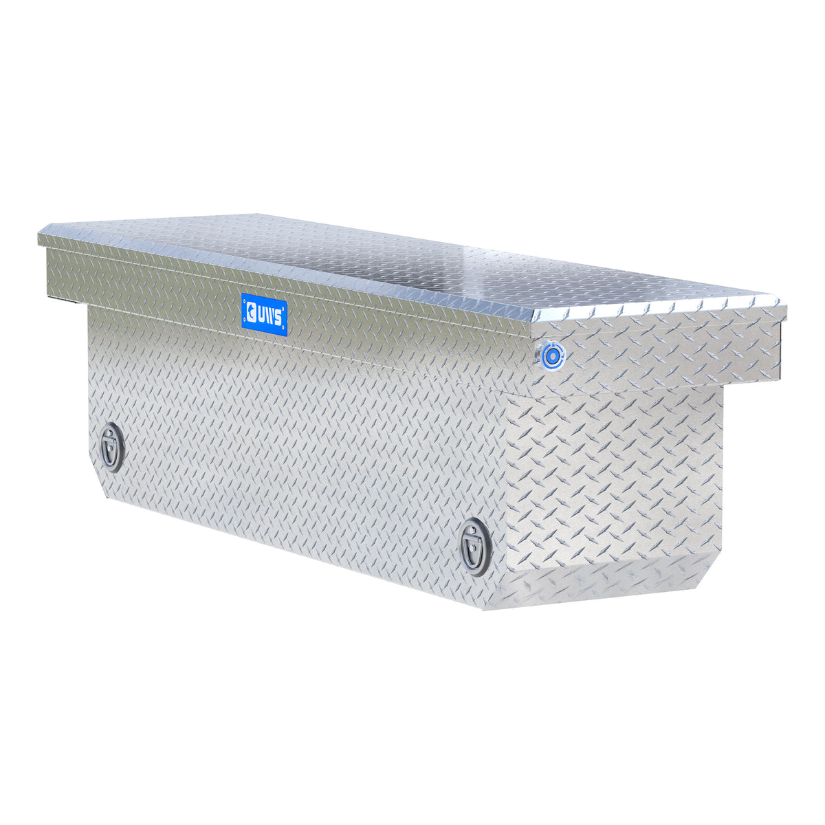 UWS TBSD-72-A-PB Bright Aluminum 72" Deep Angled Push Button Crossover Truck Tool Box
