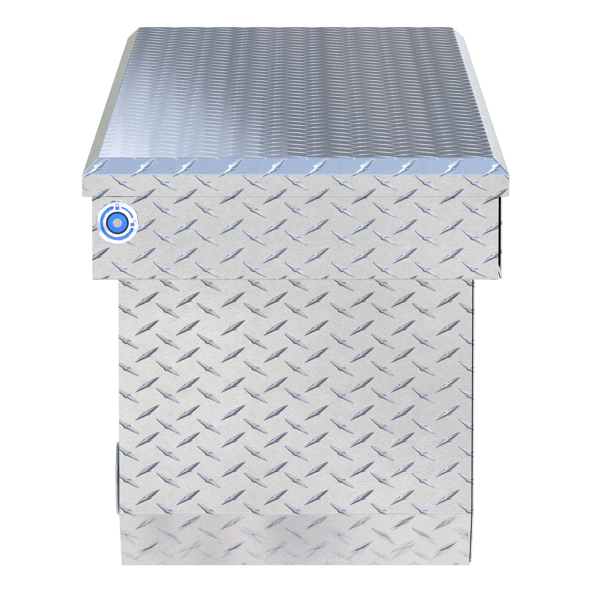UWS TBSD-72-A-PB Bright Aluminum 72" Deep Angled Push Button Crossover Truck Tool Box