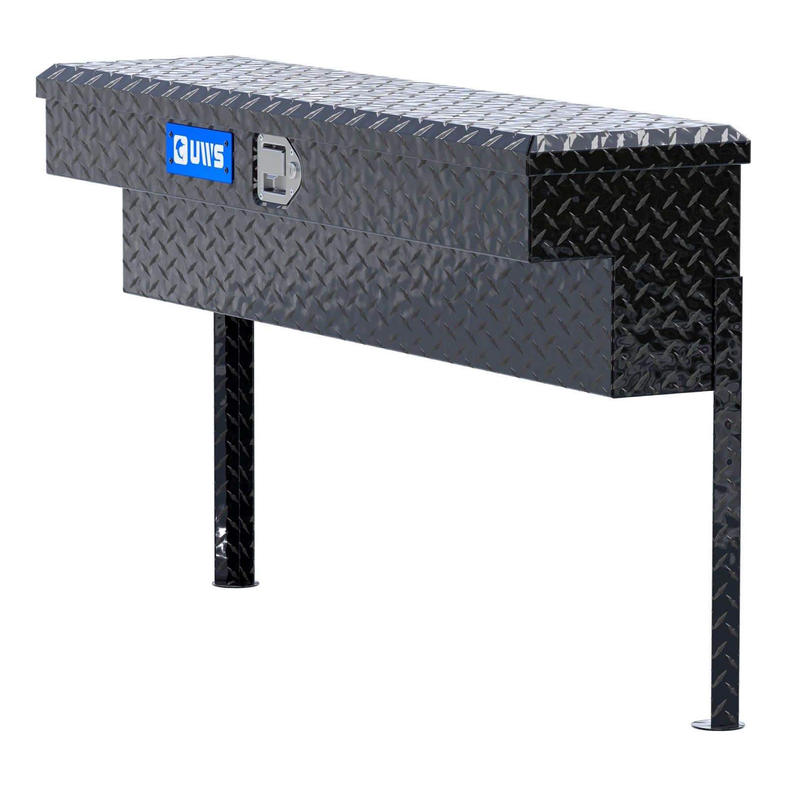 UWS TBSM-48-BLK Gloss Black Aluminum 48" Truck Side Tool Box (LTL Shipping Only)