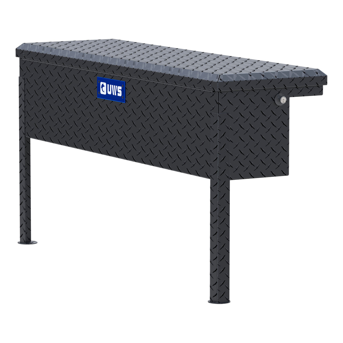 UWS TBSM-48-LP-MB Matte Black Aluminum 48" Truck Side Tool Box, Low Profile (LTL Shipping Only)