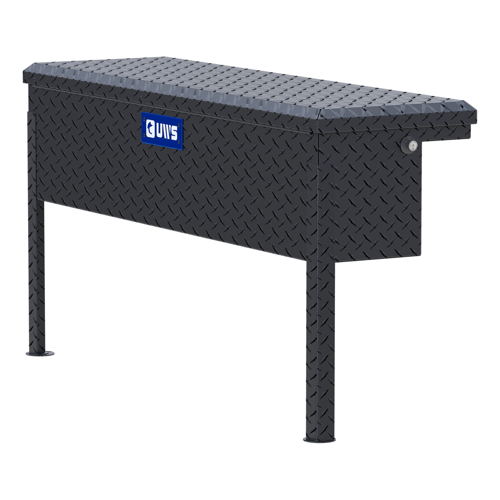 UWS TBSM-48-LP-MB Matte Black Aluminum 48" Truck Side Tool Box, Low Profile (LTL Shipping Only)