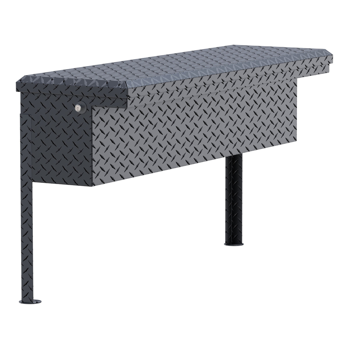 UWS TBSM-48-LP-MB Matte Black Aluminum 48" Truck Side Tool Box, Low Profile (LTL Shipping Only)