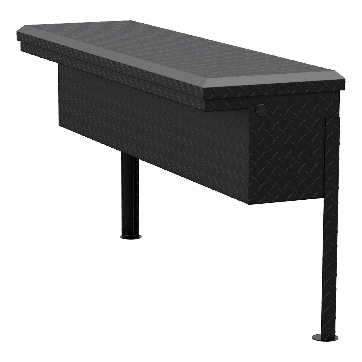 UWS TBSM-48-LP-MB Matte Black Aluminum 48" Truck Side Tool Box, Low Profile (LTL Shipping Only)