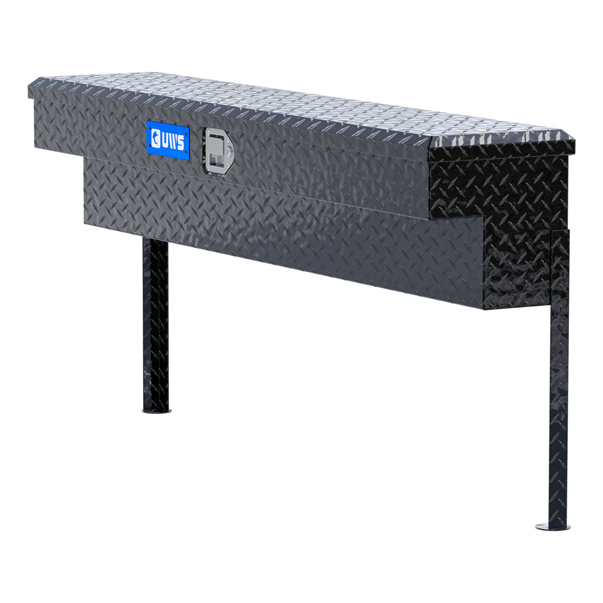 UWS TBSM-60-BLK Gloss Black Aluminum 60" Truck Side Tool Box (LTL Shipping Only)