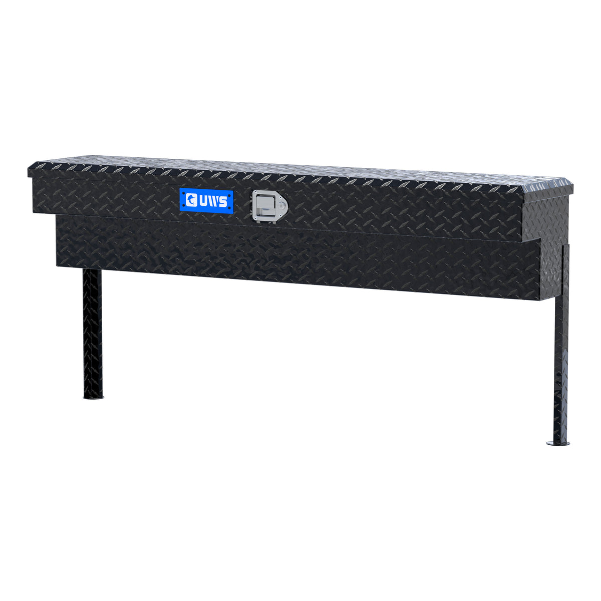 UWS TBSM-60-BLK Gloss Black Aluminum 60" Truck Side Tool Box (LTL Shipping Only)