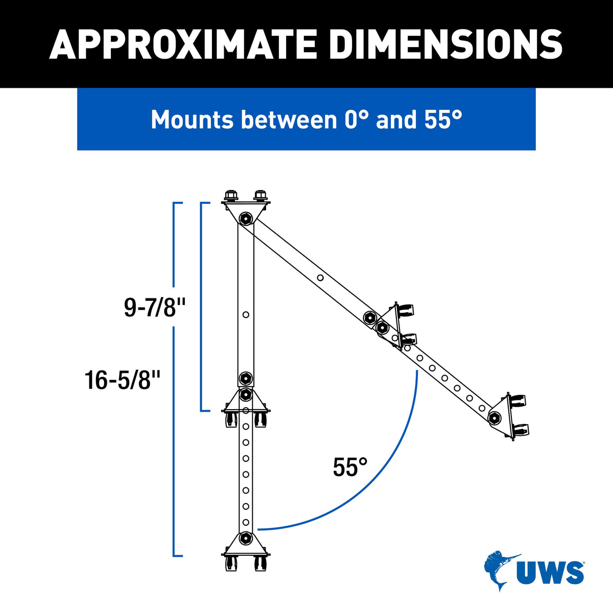 UWS TBSM-MK2 Space-Saving Adjustable Universal Legs for Truck Side Boxes