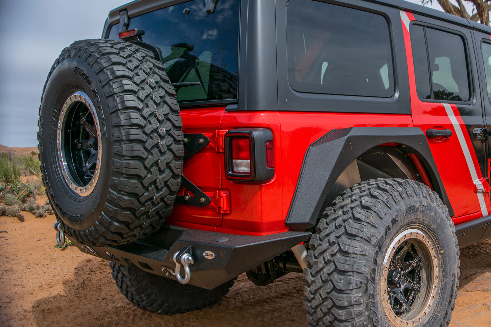DV8 Offroad - Tailgate Mounted Tire Carrier - TCJL-01