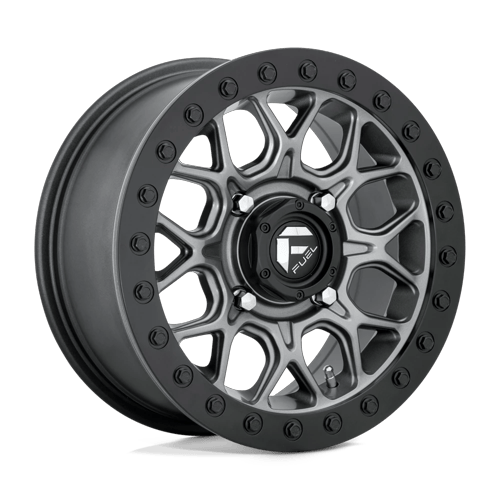 Fuel Off-Road Aluminum Wheels 15X7 Tech Utv Beadlock D919 Matte Gunmetal Black Bead Ring