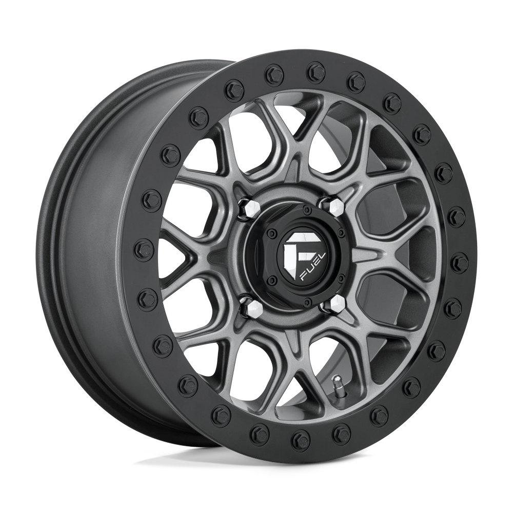 Fuel Off-Road Aluminum Wheels 15X7 Tech Utv Beadlock D919 Matte Gunmetal Black Bead Ring