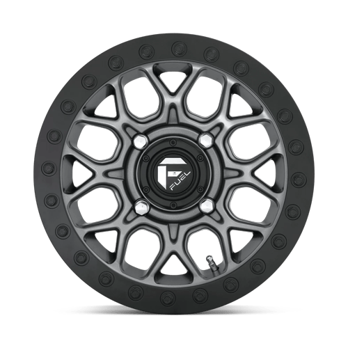 Fuel Off-Road Aluminum Wheels 15X7 Tech Utv Beadlock D919 Matte Gunmetal Black Bead Ring