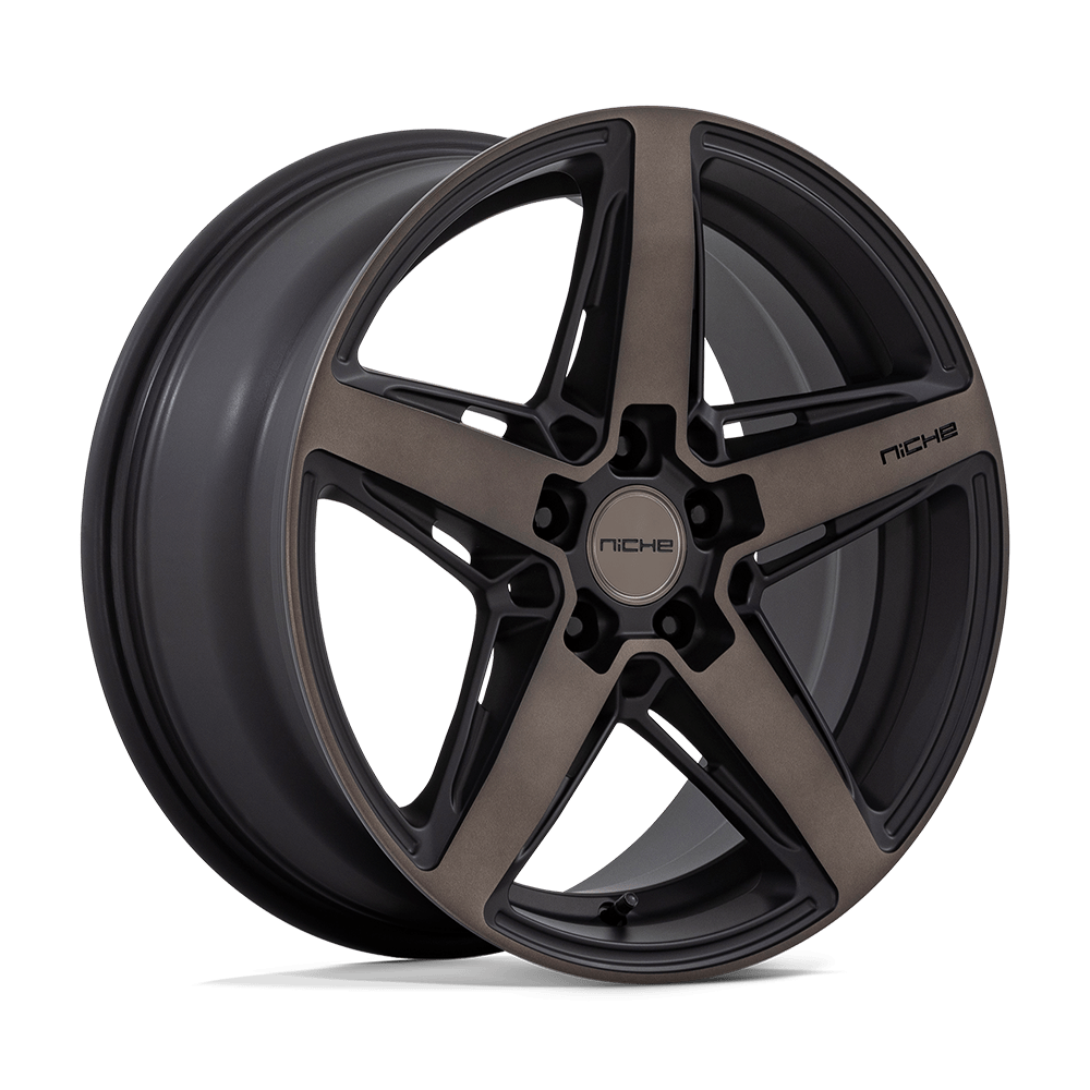 Niche 1PC M271 Teramo 18X8 5X114.3 +30MM Matte Black W Double Dark Tint