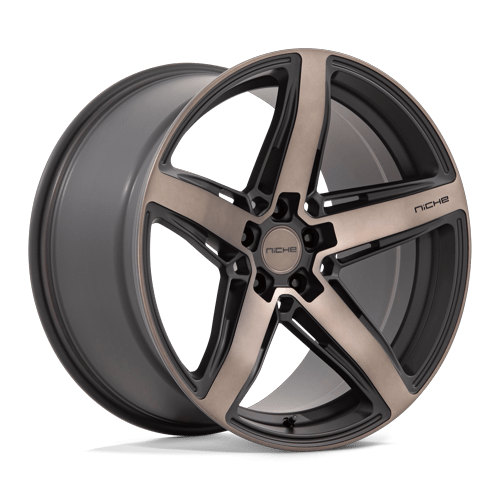 Niche 1PC M271 Teramo 20X10.5 5X112 +20MM Matte Black W Double Dark Tint