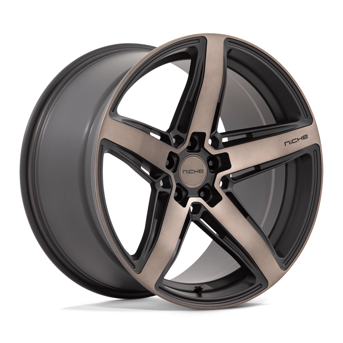 Niche 1PC M271 Teramo 20X11 5X115 +20MM Matte Black W Double Dark Tint