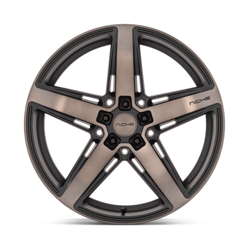 Niche 1PC M271 Teramo 20X11 5X115 +20MM Matte Black W Double Dark Tint