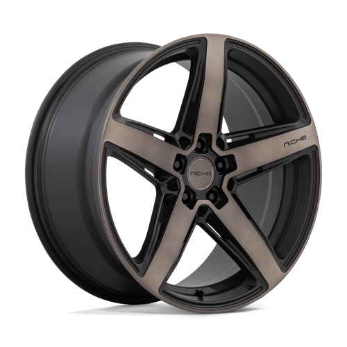 Niche 1PC M271 Teramo 20X10.5 5X120 +35MM Matte Black W Double Dark Tint