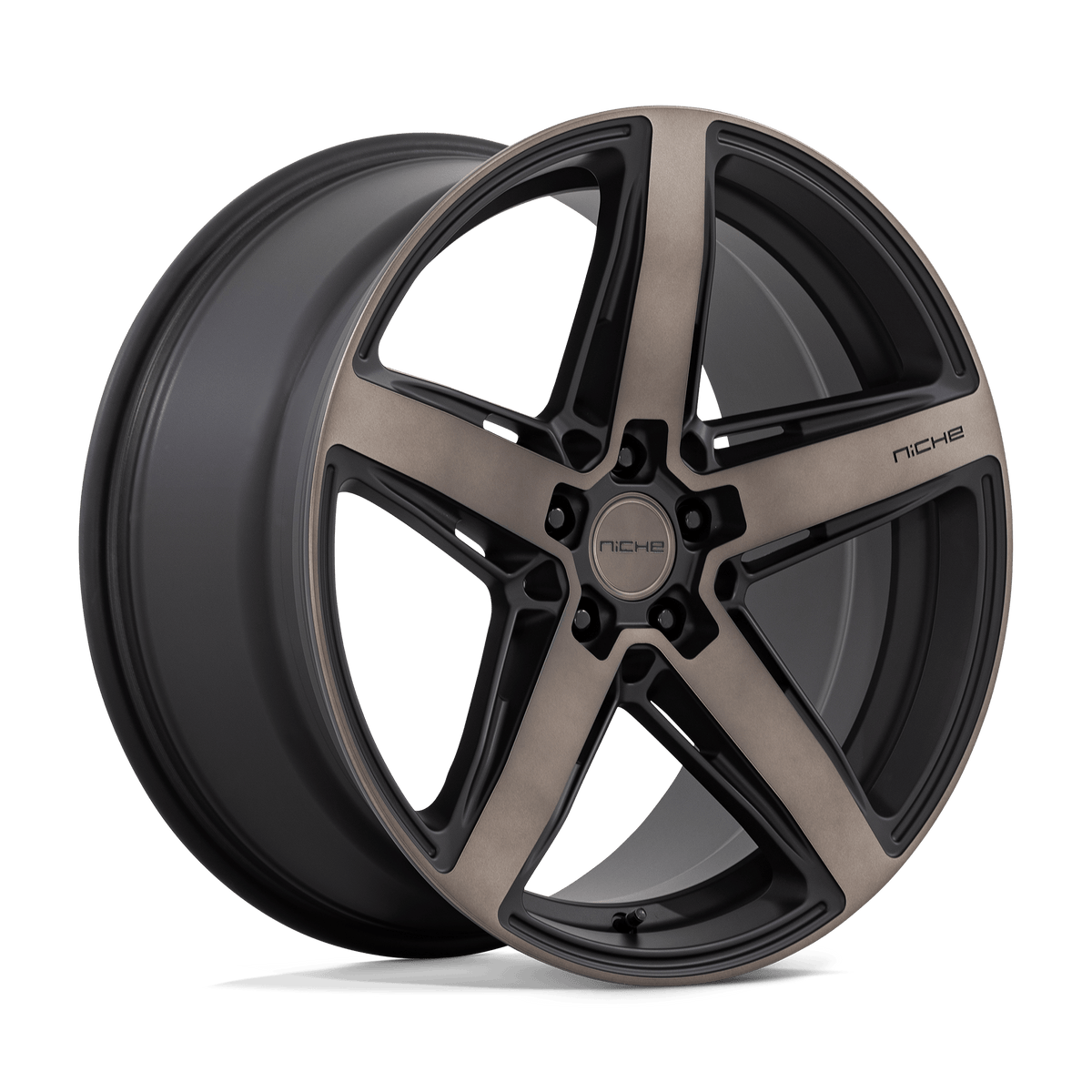 Niche 1PC M271 Teramo 20X11 5X114.3 +45MM Matte Black W Double Dark Tint