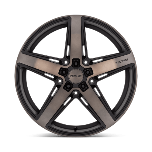 Niche 1PC M271 Teramo 20X9.5 5X112 +32MM Matte Black W Double Dark Tint