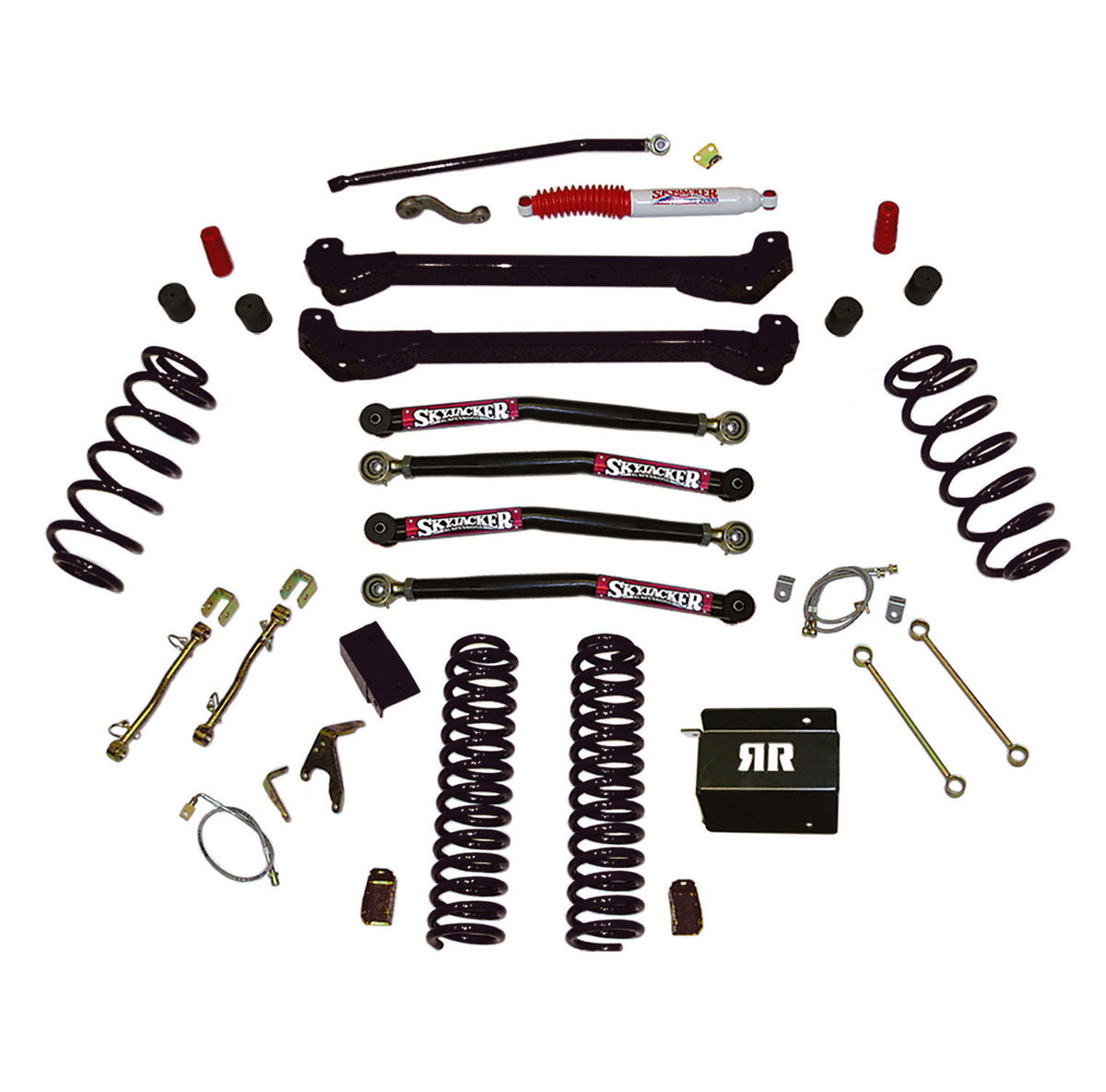 Skyjacker 97-06 Jeep TJ 4in Dual Rate Long Travel Coils Long Arm RR1 Lift Kit - TJ40RR1LTK