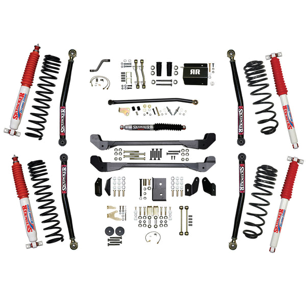 Skyjacker 97-06 Jeep TJ 6in Dual Rate Long Travel Coils Long Arm RR1 Lift Kit w/ Hydro 7000 Shocks - TJ60RR1LTK-H