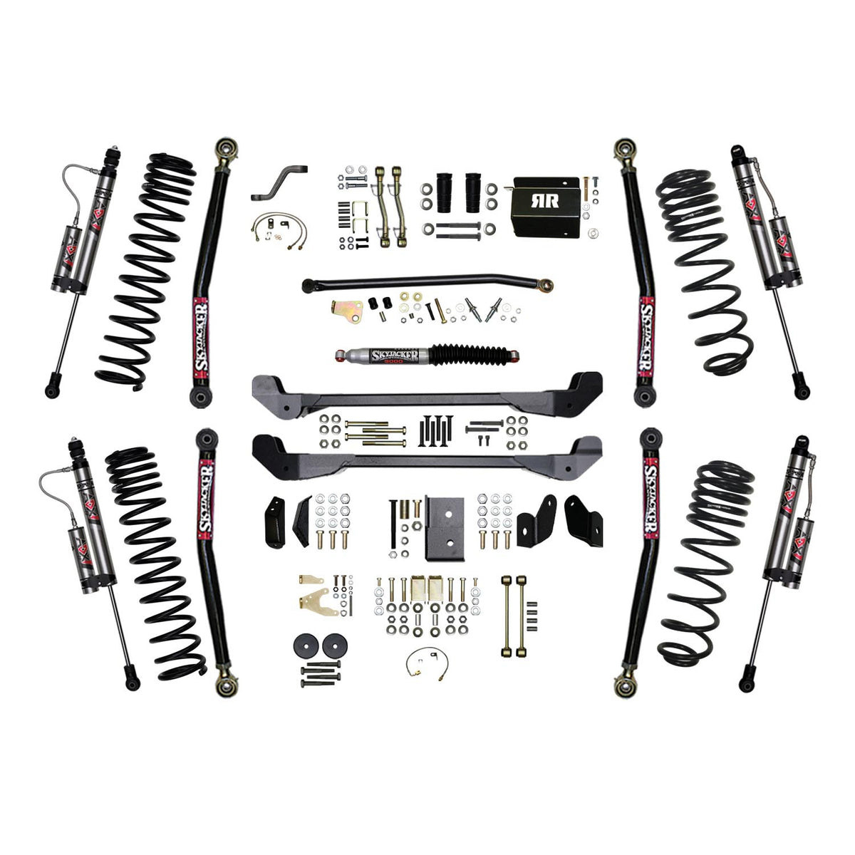 Skyjacker 1997-2006 Jeep Wrangler Tj 6 In. Susp. Lift Kit With ADX M2.0 Aluminum Monotube Shocks - TJ60RR1LTK-XM