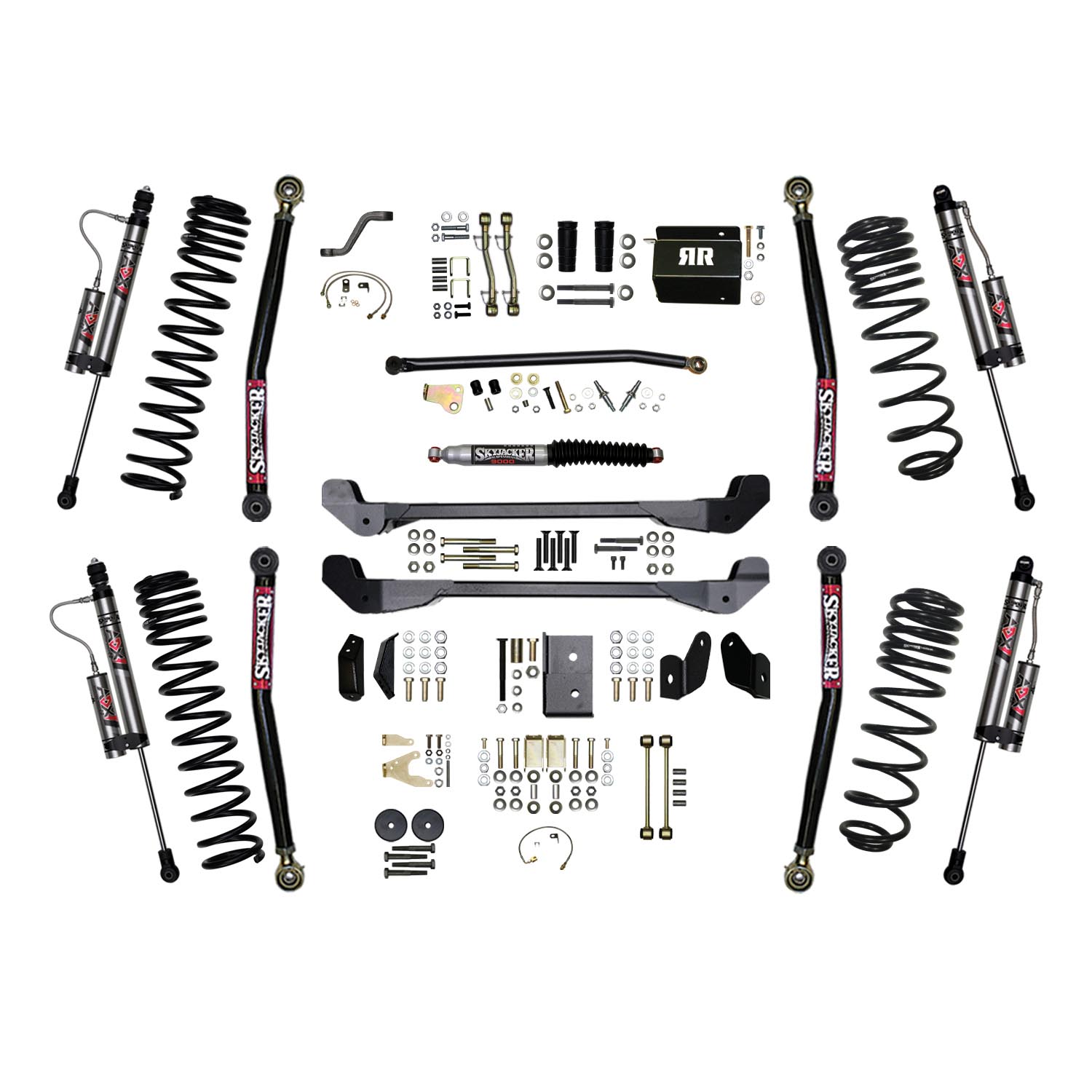 Skyjacker 1997-2006 Jeep Wrangler Tj 6 In. Susp. Lift Kit With ADX M2.0 Aluminum Monotube Shocks - TJ60RR1LTK-XM