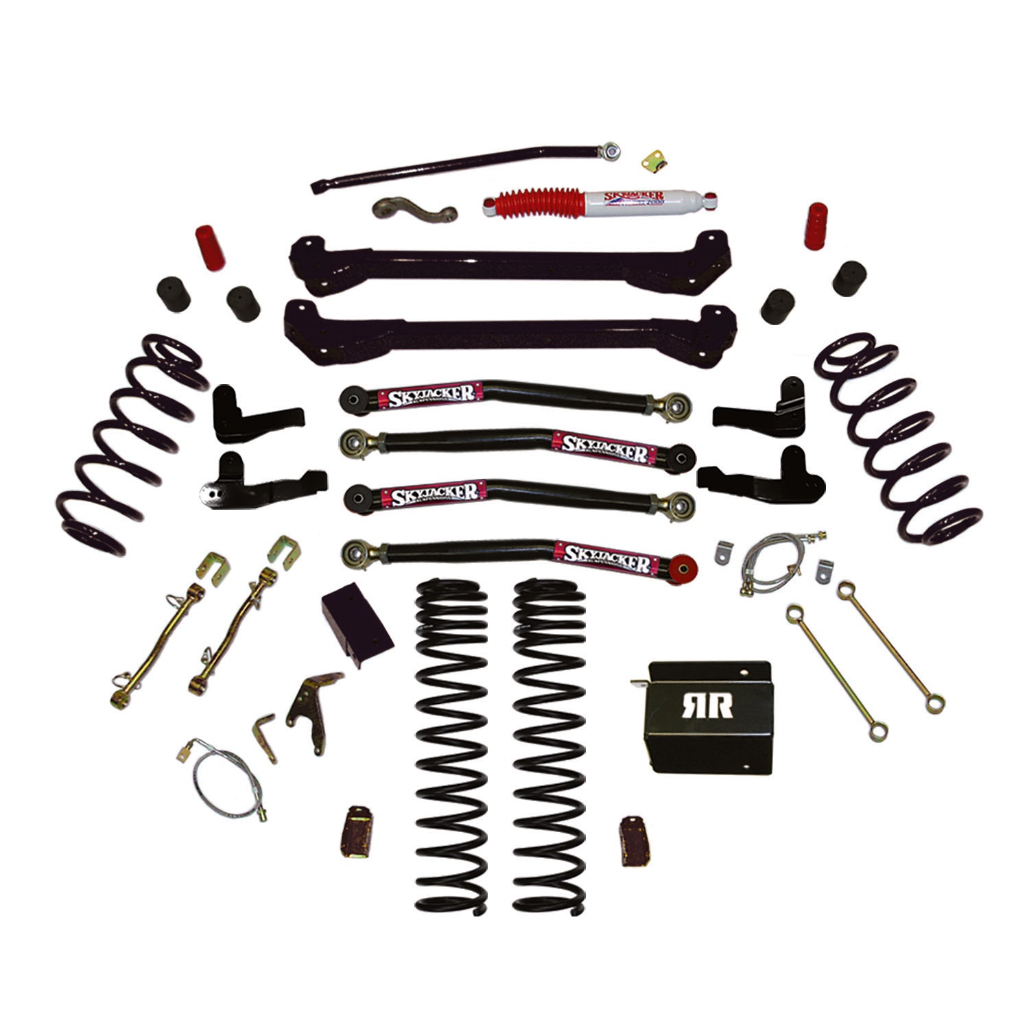 Skyjacker 97-06 Jeep TJ 6in Dual Rate Long Travel Coils Long Arm RR1 Lift Kit - TJ60RR1LTK