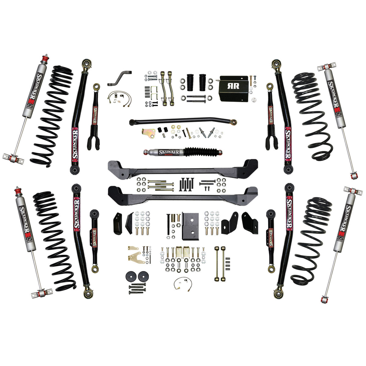 Skyjacker 97-06 Jeep TJ 6in Dual Rate Long Travel Coils Long Arm RR2 Lift Kit w/ M95 Monotube Shocks - TJ60RR2LTK-M