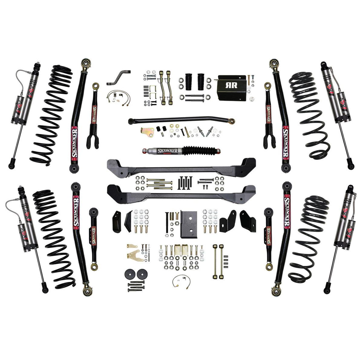 Skyjacker 97-06 Jeep Wrangler Tj 6 In. Susp. Lift Kit With ADX M2.0 Aluminum Monotube Shocks - TJ60RR2LTK-XM