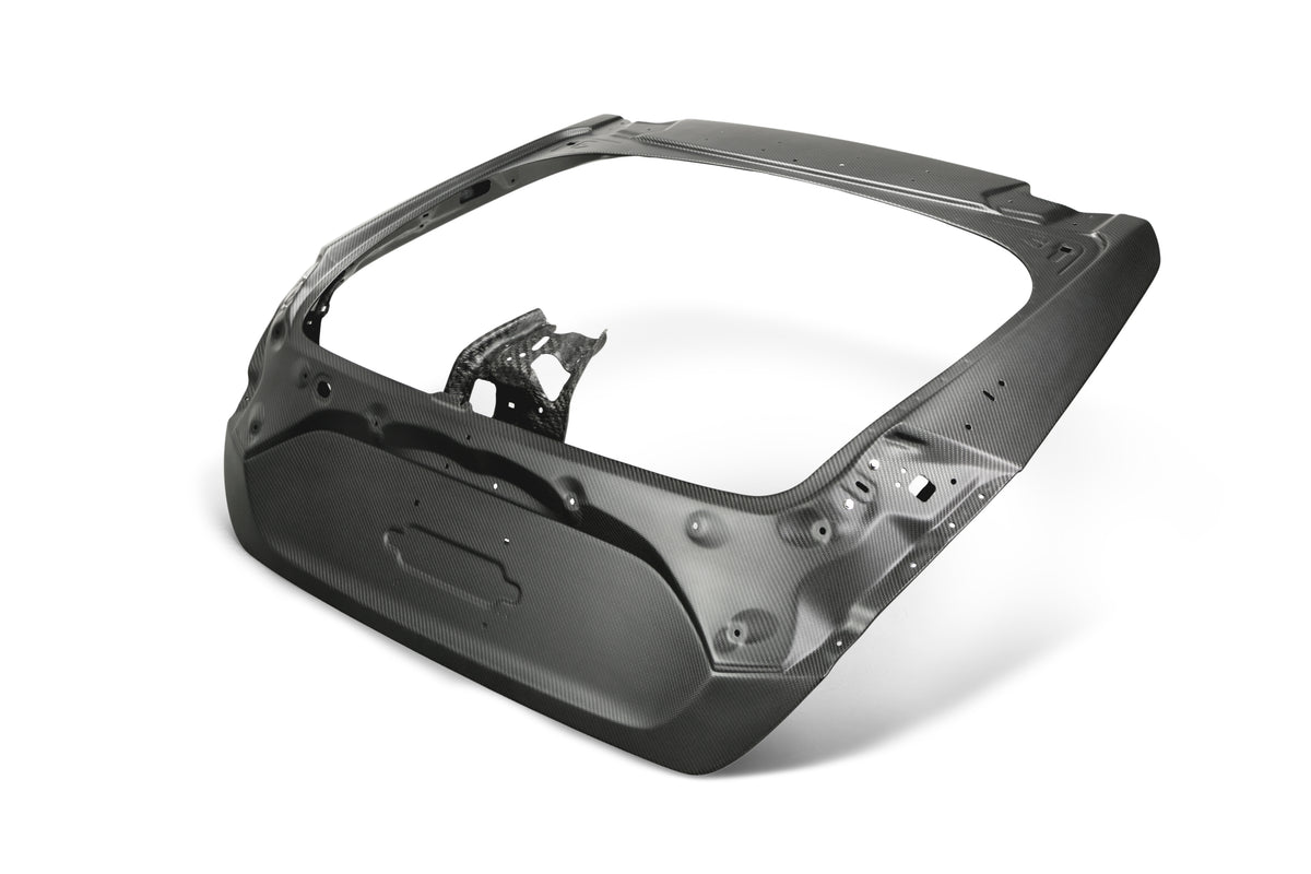 Seibon 2017+ Honda Civic Type R Hatchback OEM Dry Carbon Fiber Trunk Lid - TL17HDCVRHB-DRY