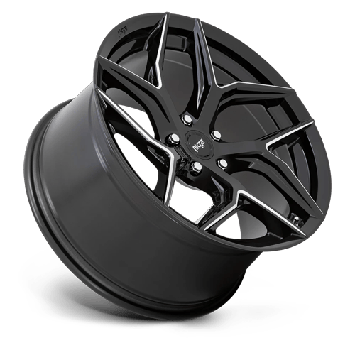 Niche 1PC M266 Torsion 20X10.5 5X112 +40MM Gloss Black Milled