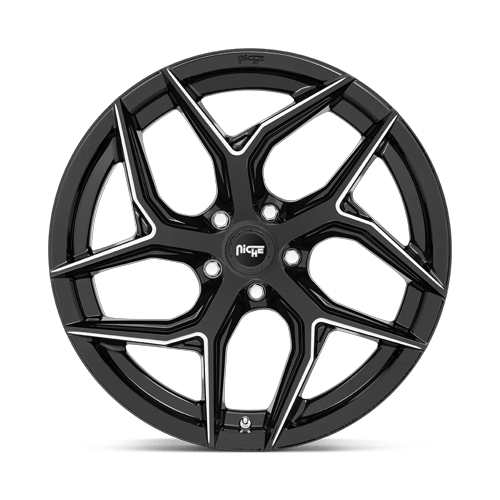 Niche 1PC M266 Torsion 20X10.5 5X112 +27MM Gloss Black Milled