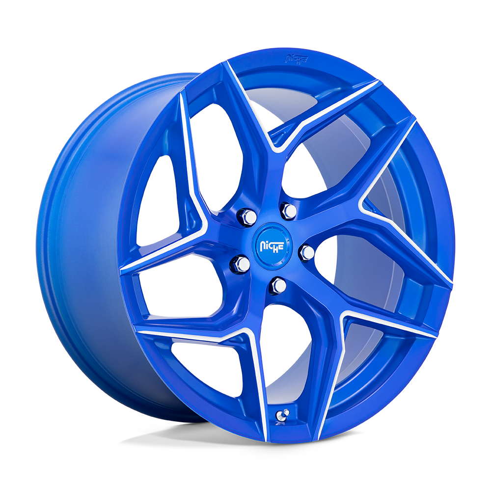Niche 1PC M268 Torsion 20X9 5X112 +27MM Anodized Blue Milled