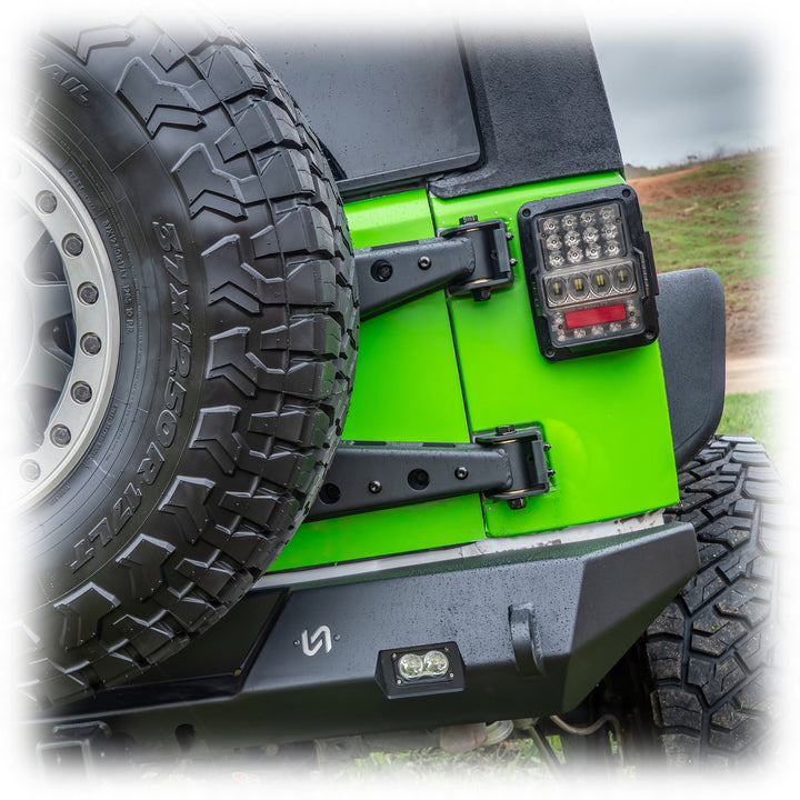 Turn Offroad 2007-2018 Jeep JK Hinge Mount Tire Carrier - JKTC-01 by TURN Offroad - close-up