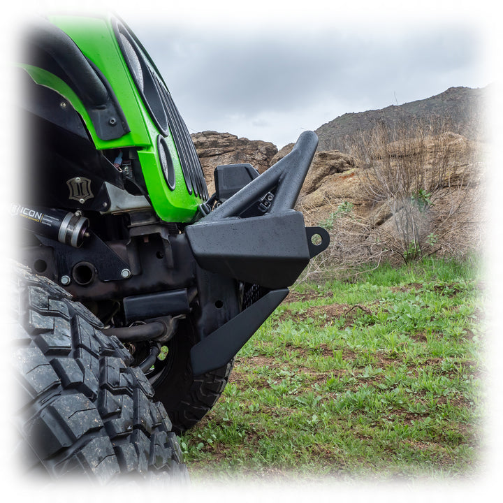 Turn Offroad 2007+ Jeep JK/JL/JT Front Bumper W/Welded Bull Bar & Skid Plate - JPFB-04 for 2018-2024 Jeep Wrangler - close-up