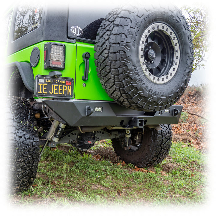 Turn Offroad 2007-2018 Jeep JK Rear Bumper with Hitch and Lights - JKRB-02 by TURN Offroad - detail view