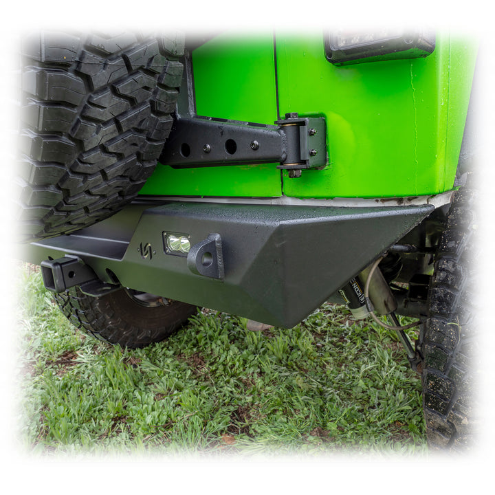 Turn Offroad 2007-2018 Jeep JK Rear Bumper with Hitch and Lights - JKRB-02 by TURN Offroad - rear view