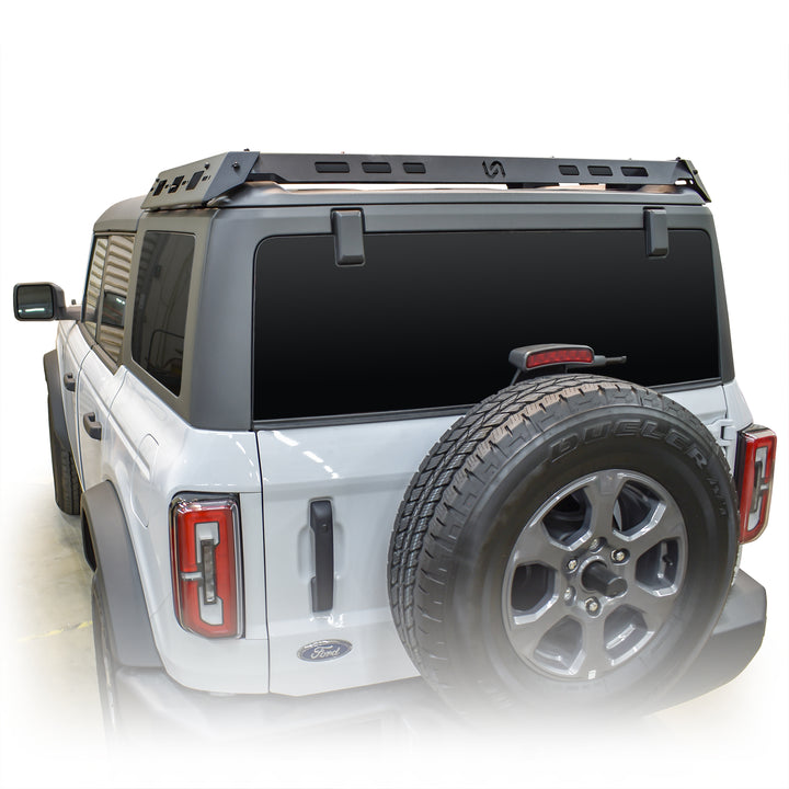 Turn Offroad 2021+ Ford Bronco 4 Door Hard Top Roof Rack - RR2-M4 for 2021-2026 Ford Bronco - side view