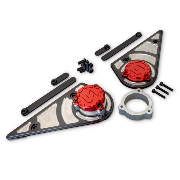 Turn Offroad 2021+ Ford Bronco Billet Lower Control Arm Mount Covers - SULM-M1 for 2021-2026 Ford Bronco - front view