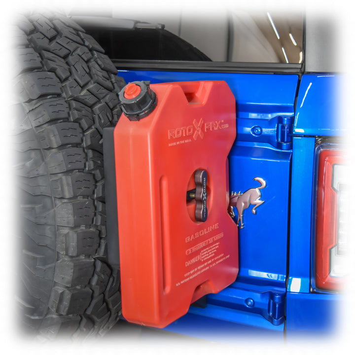 Turn Offroad 2021+ Ford Bronco Tailgate Rotopax Mount - EA5-M1 for 2021-2026 Ford Bronco - detail view