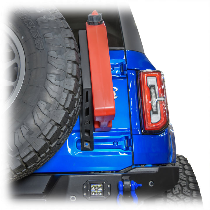 Turn Offroad 2021+ Ford Bronco Tailgate Rotopax Mount - EA5-M1 for 2021-2026 Ford Bronco - installed view