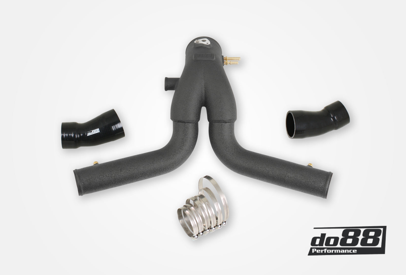 do88 - Porsche 911 Turbo (991.2) 2015- Y-Pipe, Black for OEM IC - TR-200SV-OEM-2