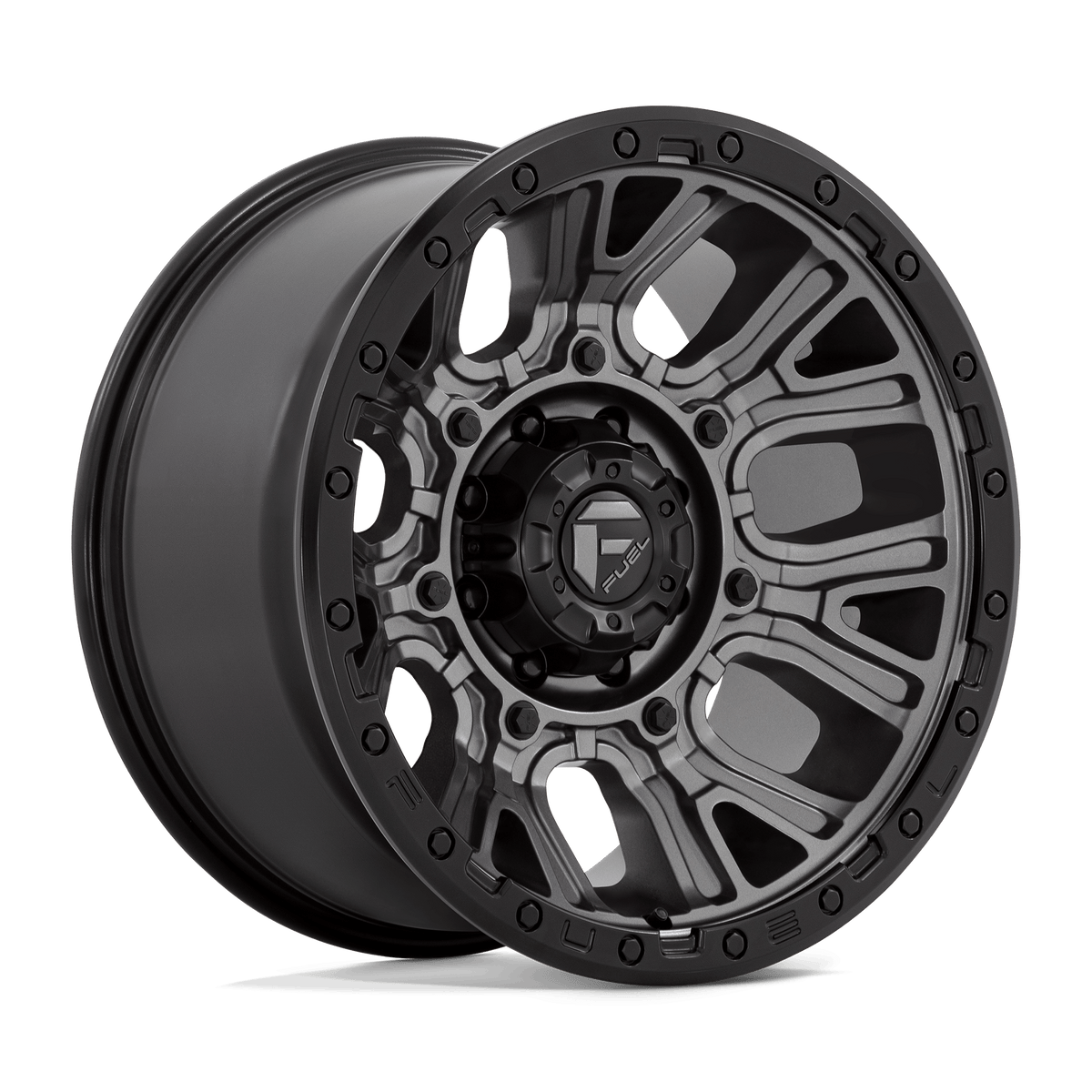 Fuel Off-Road D825 20X10 Matte Gunmetal W/ Black Ring 8x180 -18mm