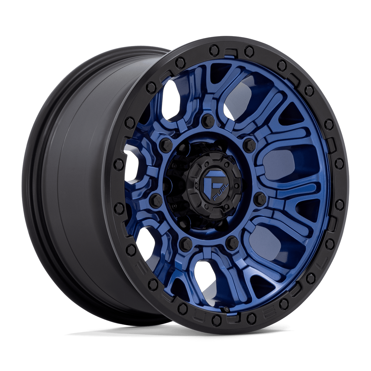 Fuel Off-Road Aluminum Wheels 17X9 Traction D827 Dark Blue W/ Black Ring