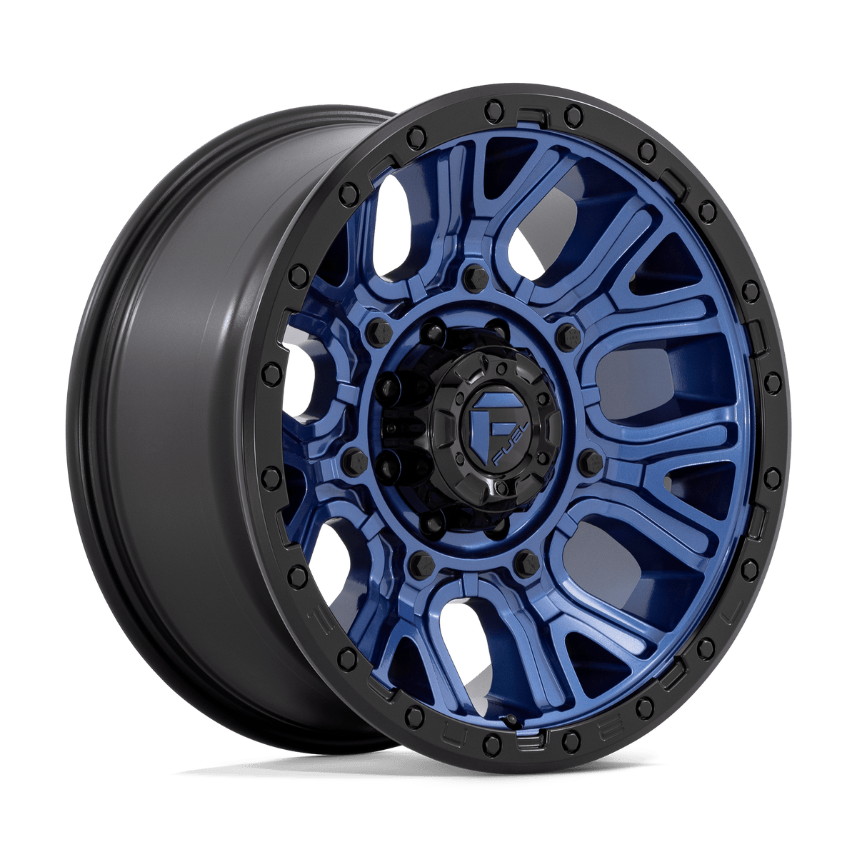 Fuel Off-Road Aluminum Wheels 20X9 Traction D827 Dark Blue W/ Black Ring