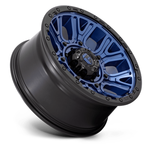 Fuel Off-Road Aluminum Wheels 20X9 Traction D827 Dark Blue W/ Black Ring