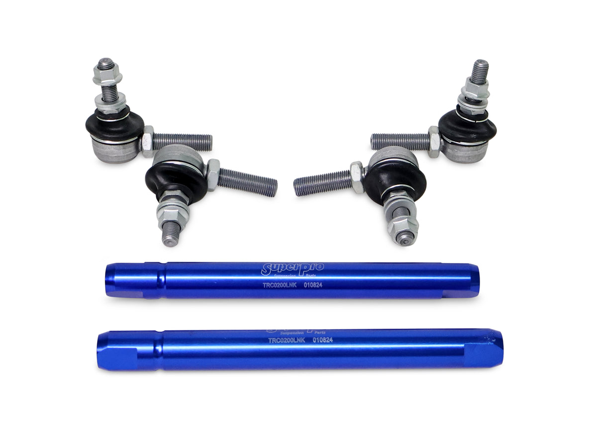SuperPro - Front Sway Bar Link Kit - Heavy Duty Adjustable (254mm-305mm Length, 10mm Studs) - TRC10200